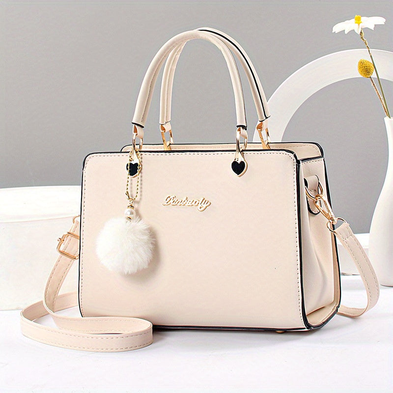 Fashion Solid Color Handbag,