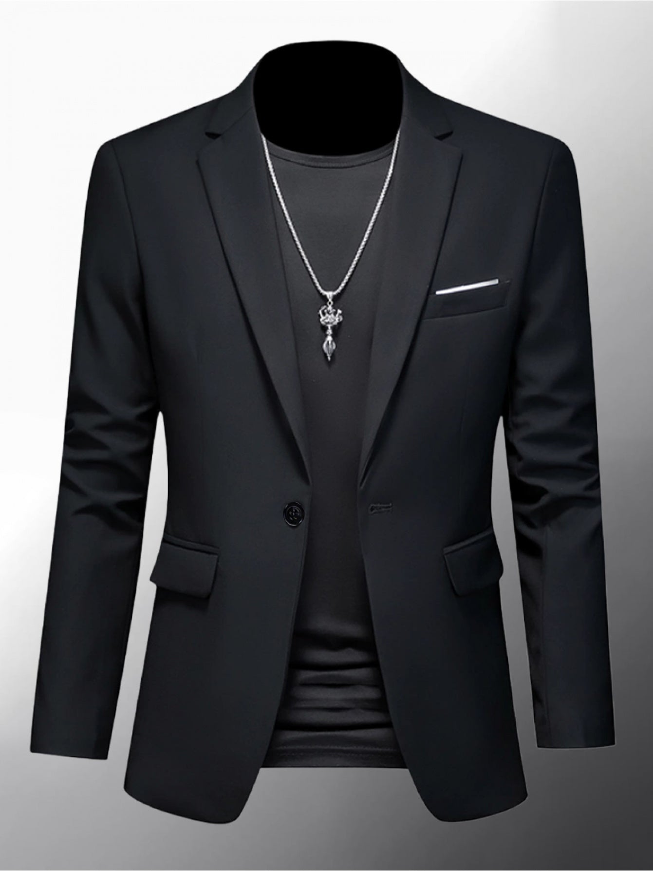 Men's Slim Fit Business Casual Blazer Jacket .