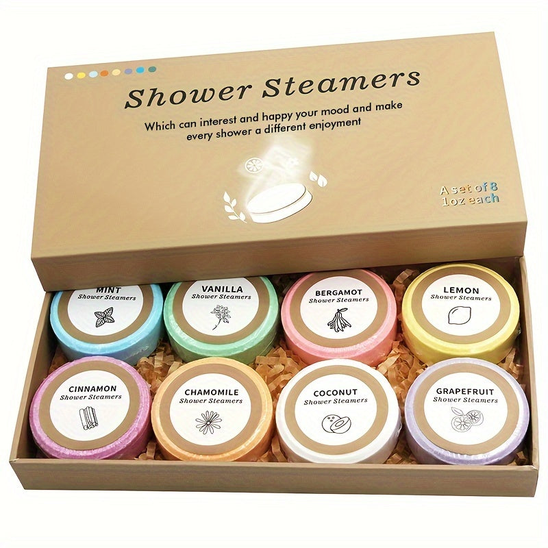 Shower Steamers - 8 Pack Shower Bombs Gifts For Her With Essential Oil For Home SPA, Self-Care & Relaxation Valentine's Birthday Day Gifts For Men & Women Who Have Everything, For Halloween Gift, For Christmas Gift