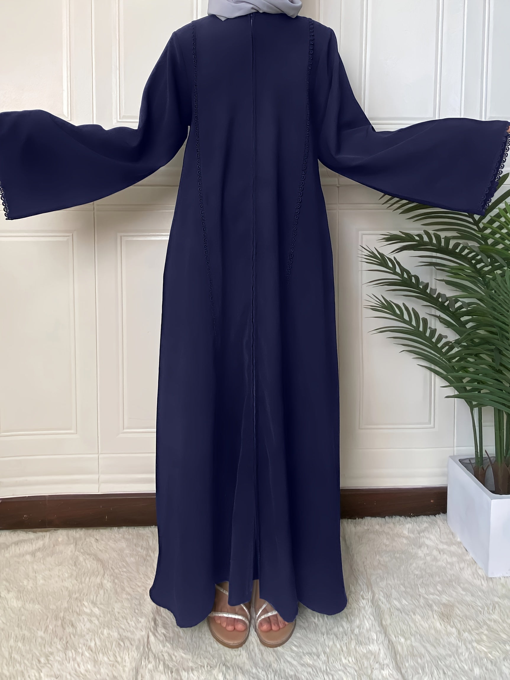 Elegant Long Sleeve Maxi Kaftan Dress -ticated Evening Wear'/MH