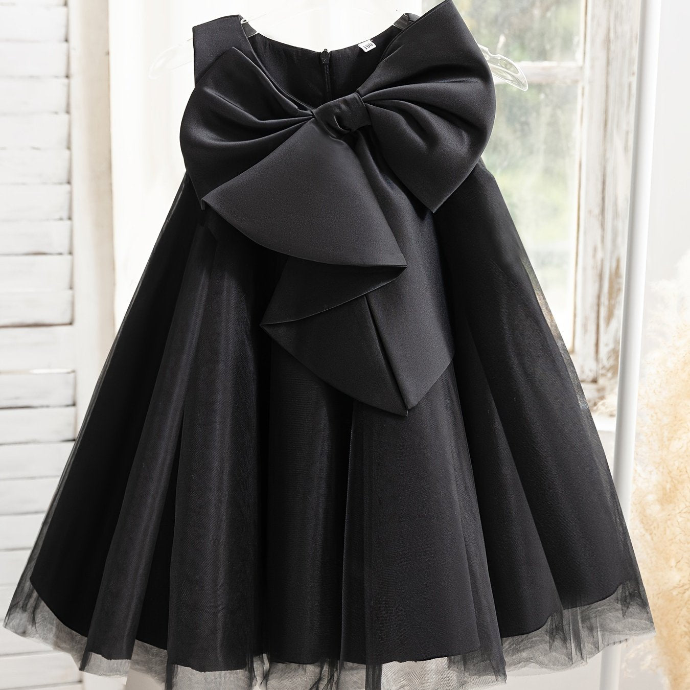Girls Adorable Big Bow Princess Dress Birthday Party One Year Birthday Gift For Kids