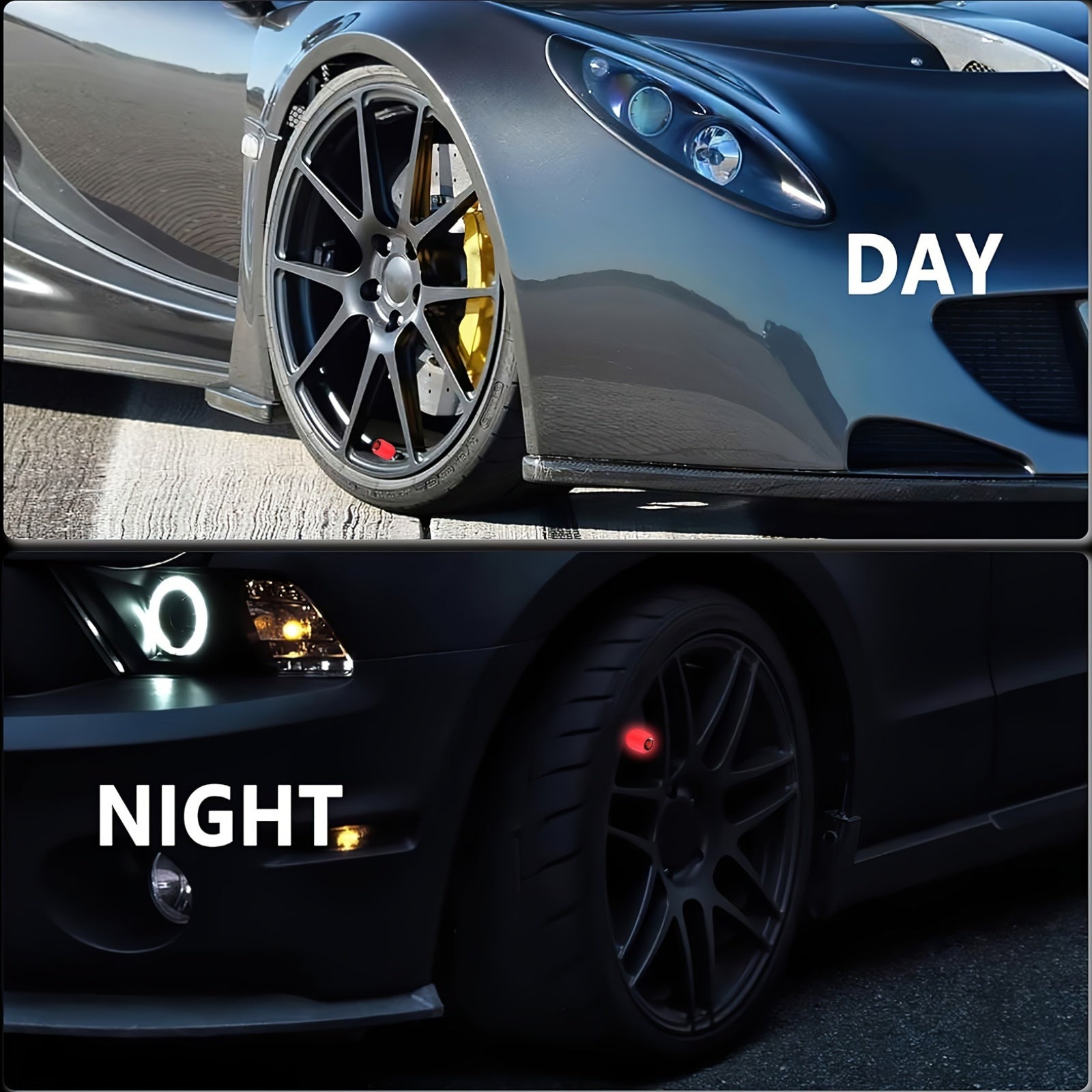 10-Pack Luminous ABS Wheel Valve Caps Night Glow for Cars, Motorcycles, Bicycles, Trucks