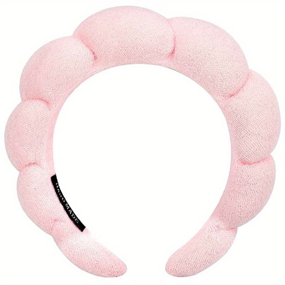 Spa Headband For Washing Face Sponge Makeup Skincare Headband Bubble Hairband For Women  ladies Fashion Headband Puffy Headwear Non Slip Thick Thin Hair Accessory