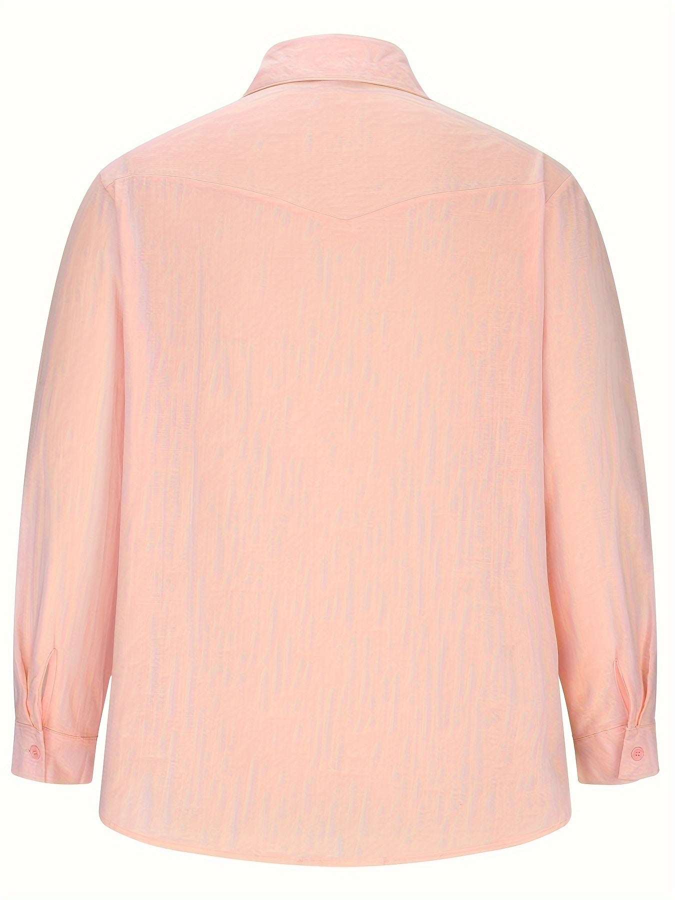 Mature Style Men's Cotton Linen Blend Casual Shirt - Lapel Collar Solid Color .