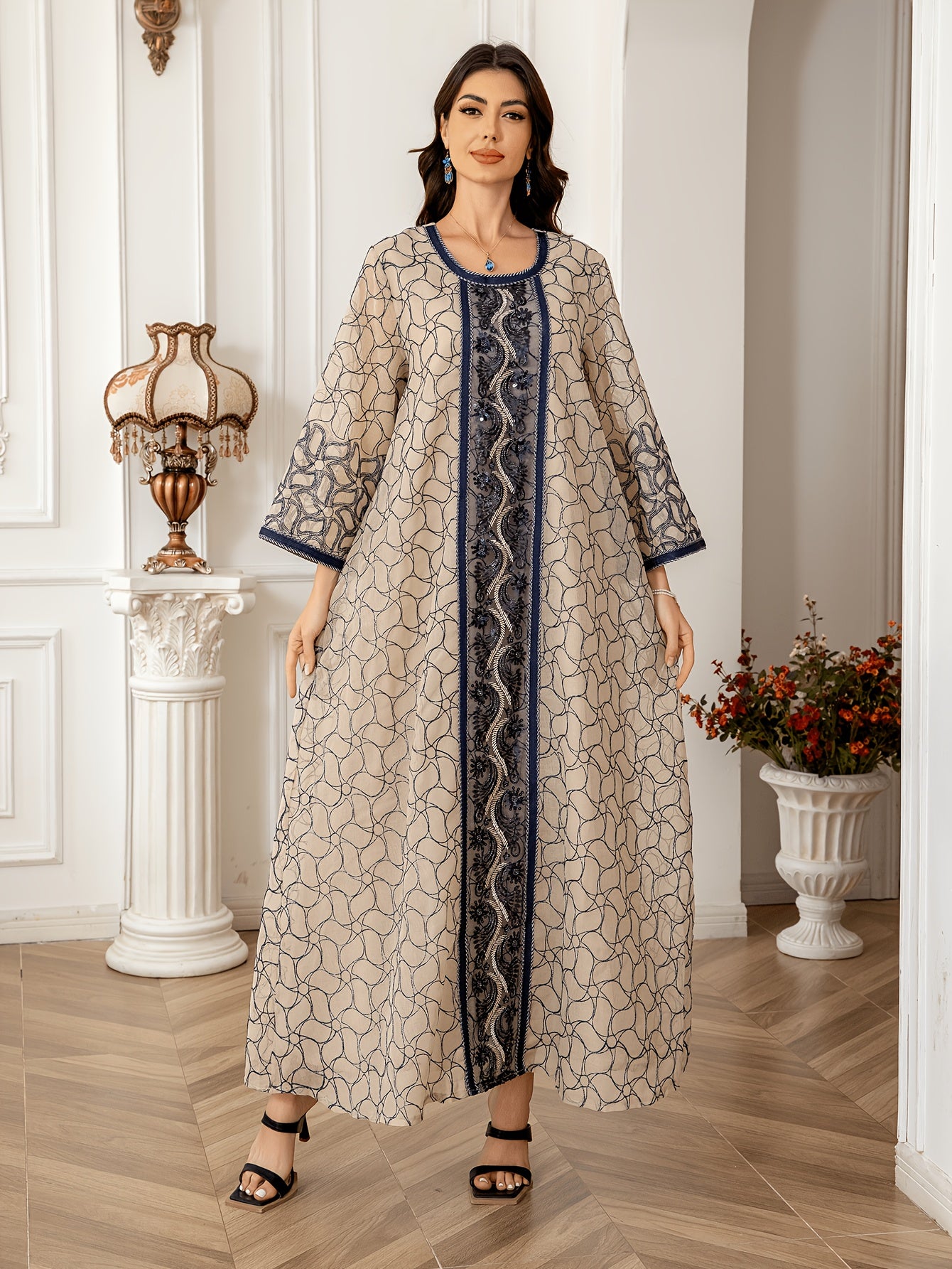 Elegant Middle Eastern Style Jalabiya Dress for Women -./MH