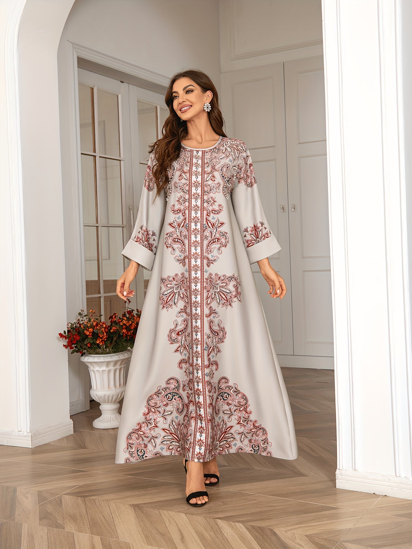 Women's Middle Eastern Abaya Jellabiya Dress ./MH