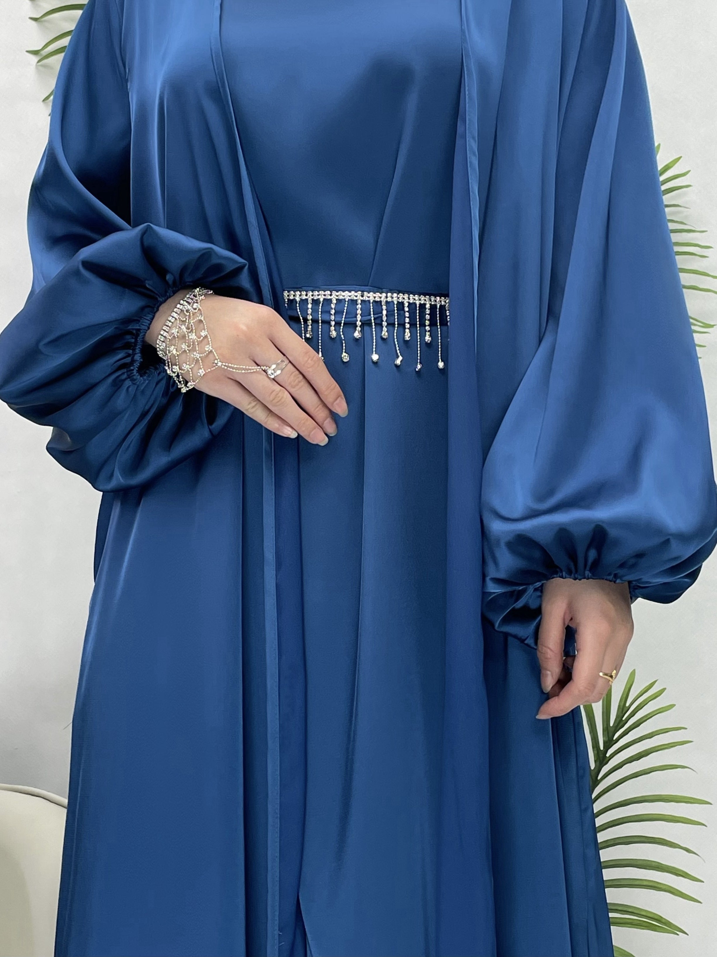 Women's Long Sleeve Solid Abaya