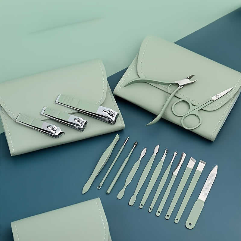Complete Manicure & Pedicure Kit - Stainless Steel Nail Clippers, Files & Cutters - Odorless Personal Care Set for Men & Women