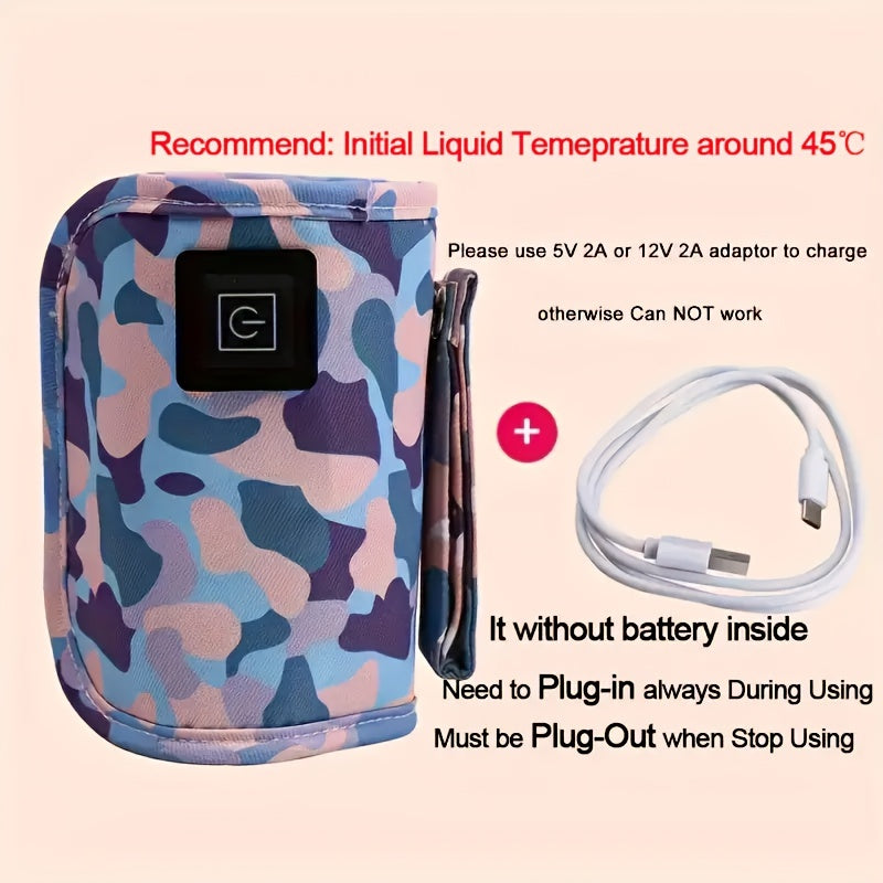 USB Charger Bottle Warmer, Travel Camping Outdoor Milk Formula Bottle Warmer, Home Car Electric Portable Stroller Insulated Bag, Nursing Bottle Heater, Bottle Feeding Warmer Sleeve Easter Gift
