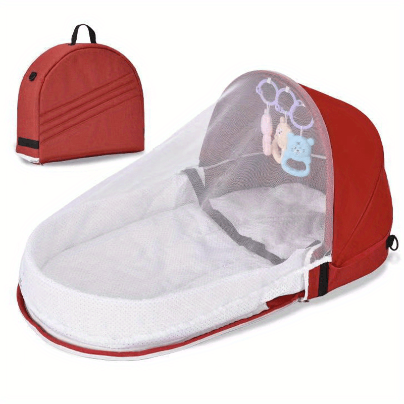 Baby Portable Crib Lounge Chair, Baby Travel Cot, Indoor And Outdoor Foldable Carry Cot, For 0-18 Months Baby, Christmas, Halloween, Thanksgiving Day Gift Easter Gift