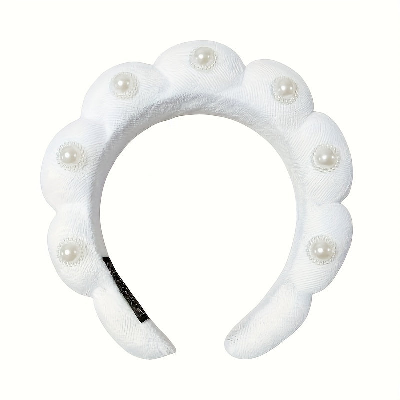 Spa Headband For Washing Face Sponge Makeup Skincare Headband Bubble Hairband For Women  ladies Fashion Headband Puffy Headwear Non Slip Thick Thin Hair Accessory