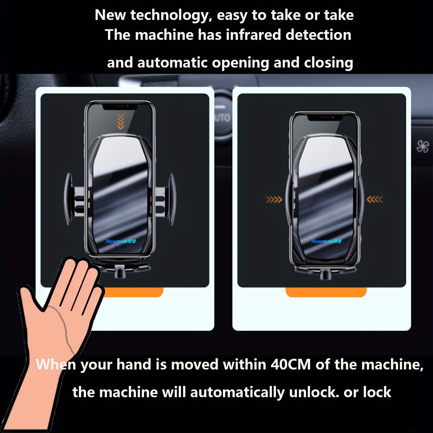 15W Car Wireless Charger Air Vent Charging Phone Holder