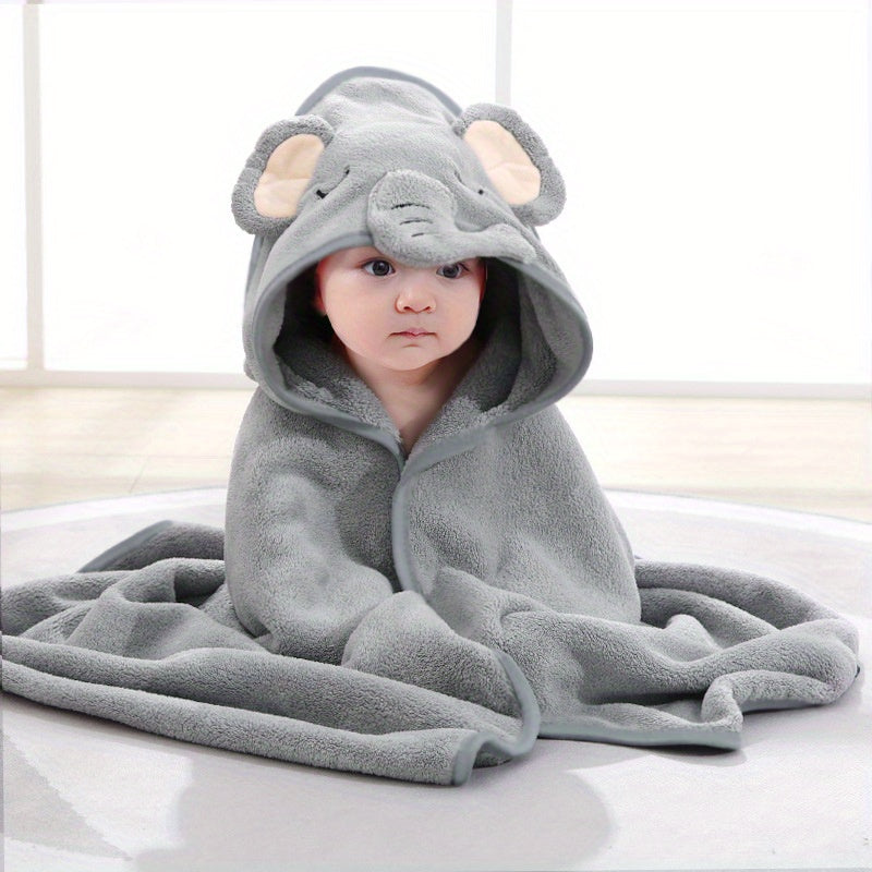 Soft & Adorable Baby Bath Towel With Hood - Perfect For Newborns, Christmas Halloween Gift