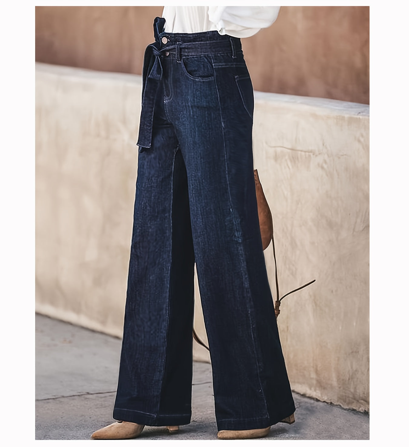 Women'S Stretch High-Waisted Wide-Leg Jeans - ./MH