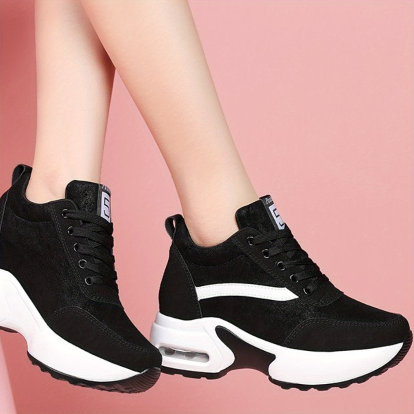 Flying Woven Mesh Inner Wedge Sneakers,