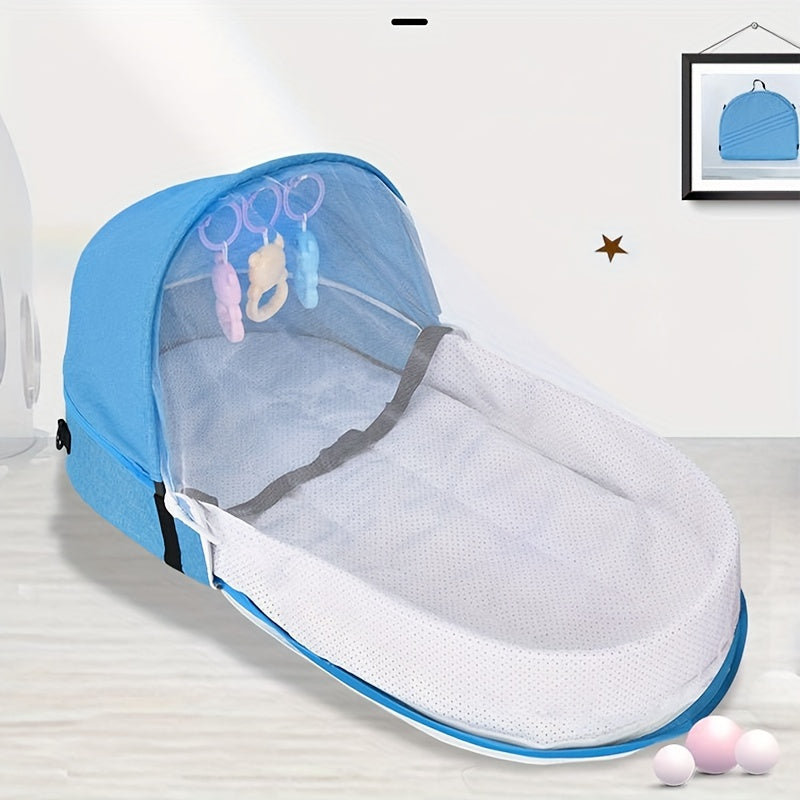 Baby Portable Crib Lounge Chair, Baby Travel Cot, Indoor And Outdoor Foldable Carry Cot, For 0-18 Months Baby, Christmas, Halloween, Thanksgiving Day Gift Easter Gift