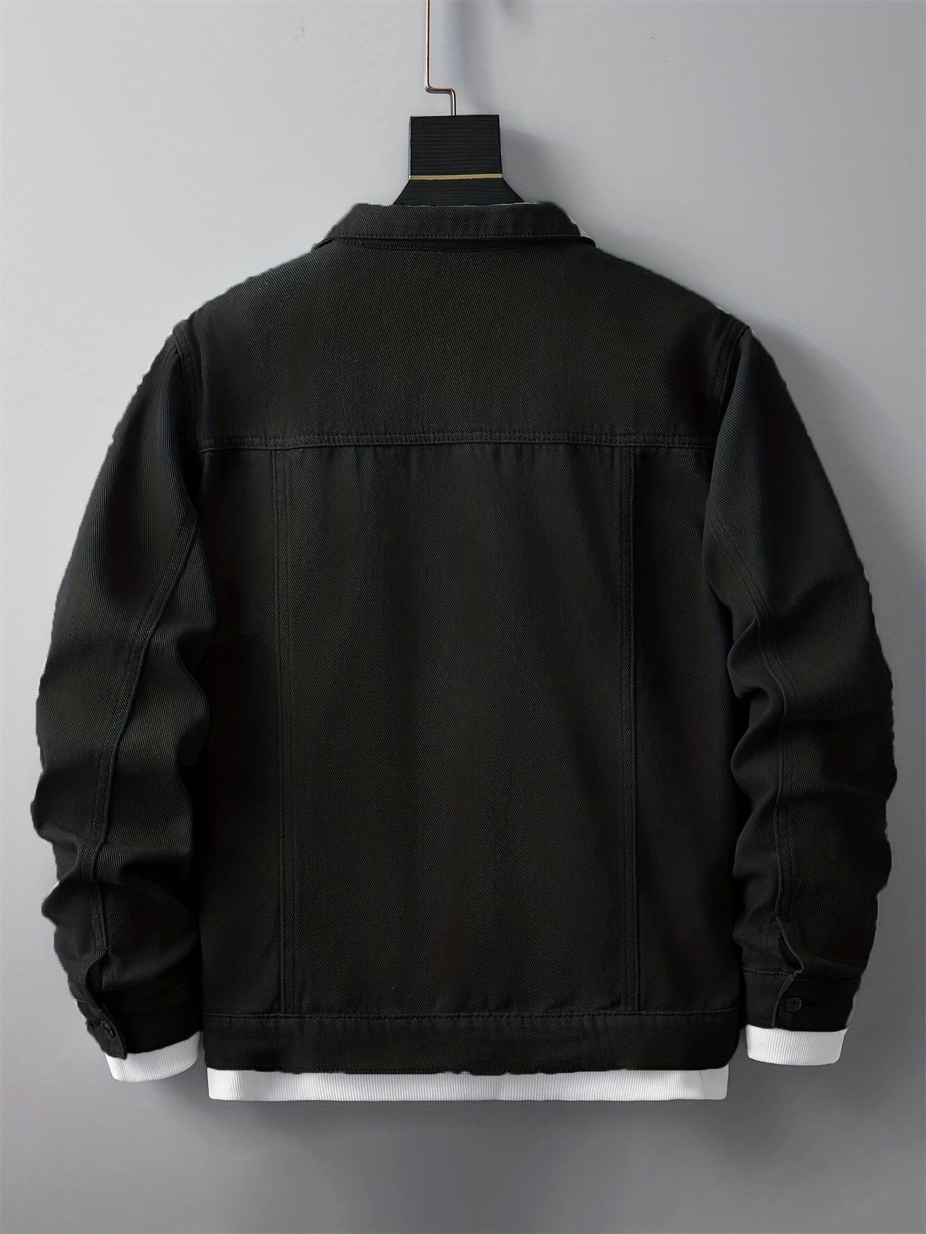 Distressed Ripped Denim Jacket for Men - Stylish Collar,