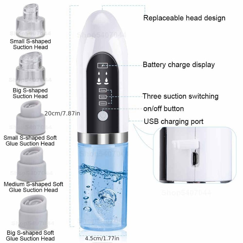 Electric Vacuum Blackhead Acne Pore Cleaner Water Cycle Skin Deep .