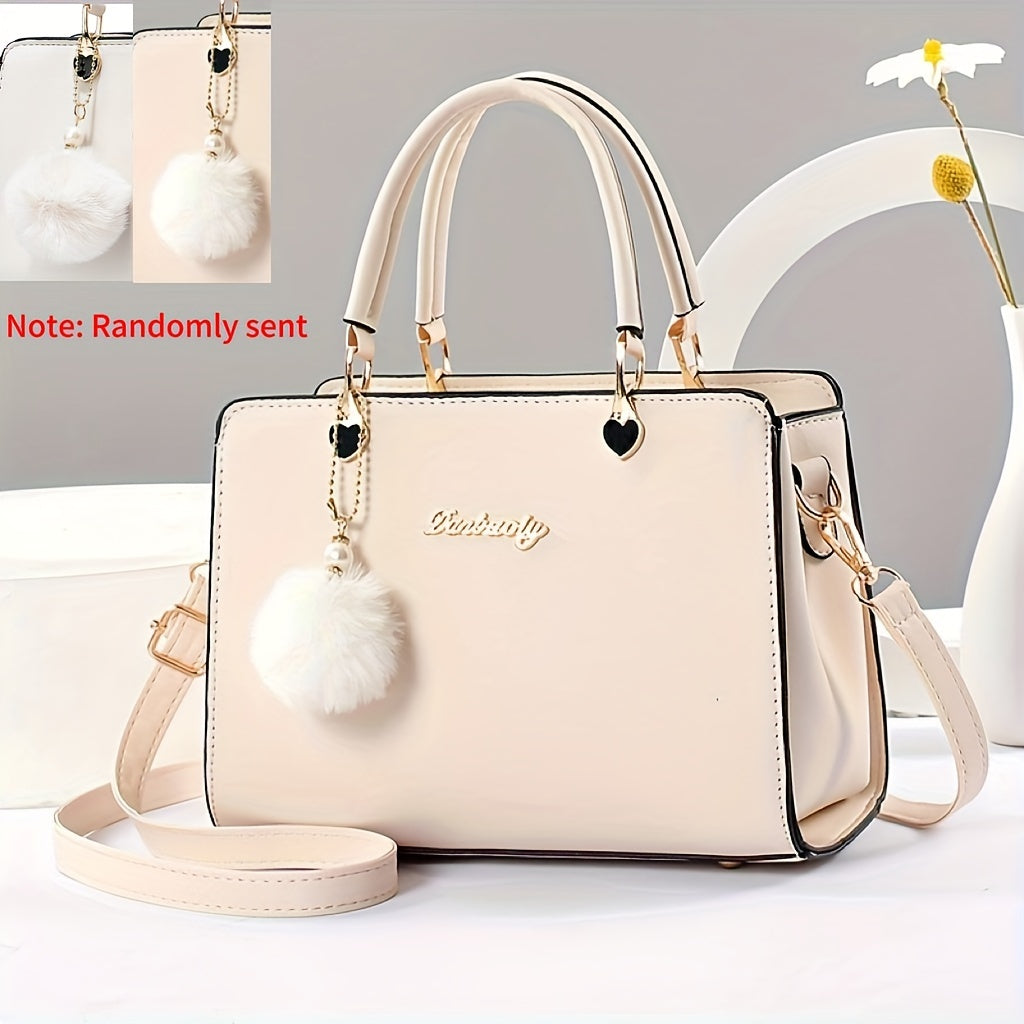 Fashion Solid Color Handbag,