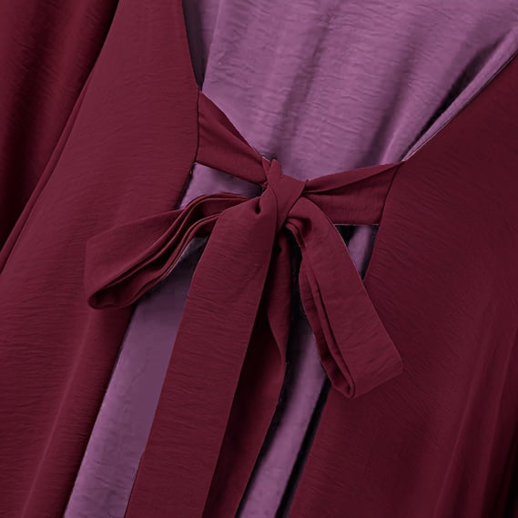Color Block Tie Front Kaftan Dress, women fashion'/MH
