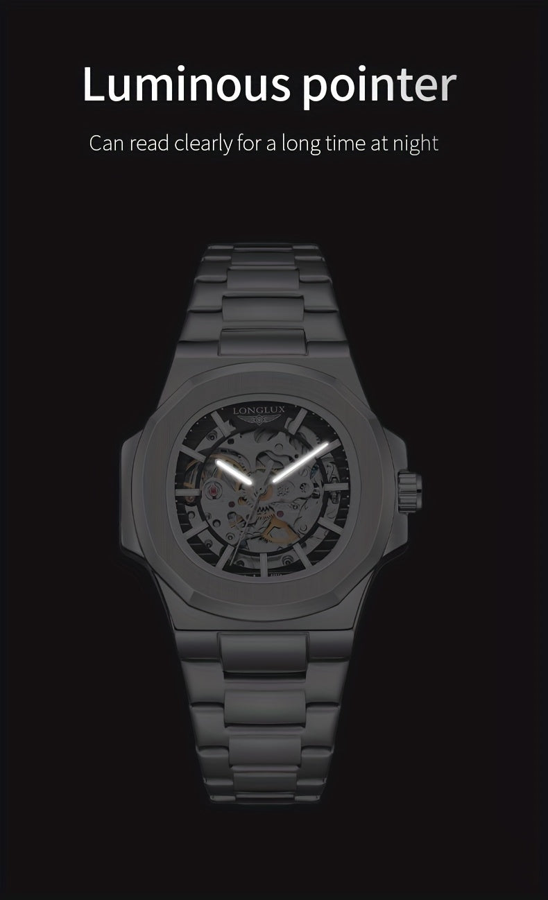 Dial4.1cmNautilus Watch For Men Fully Automatic Business Leisure Watch All Metal Case Steel Bow Strap With Butterfly Clasp Trend Fashion Luminous Waterproof Watch Christmas Gift Valentine's Day Gift