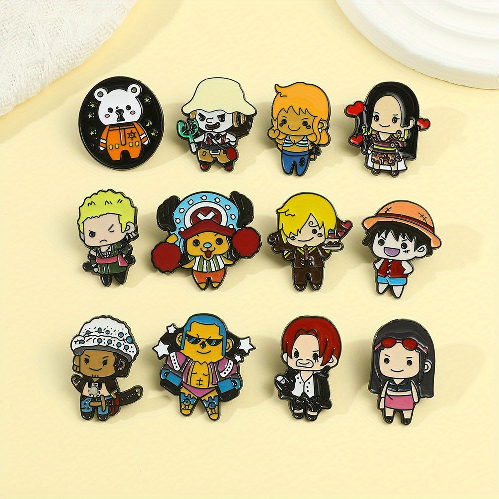 1pc Creative Cartoon Figure DIY Metal Pin Badge for Clothes, Backpack, Hat - Perfect Holiday Party Gift for Teens
