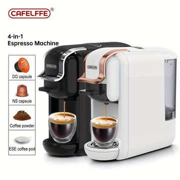 1pc Coffee Maker For Single Pods CAFELFFE 4 In 1 Coffee Machine Hot/Cold Dolce Gusto Milk Nespresso Capsule ESE Pod Ground Coffee Cafeteria 19Bar Teacher's Day Halloween Christmas Wedding Birthday Valentines Day Gift Coffee T