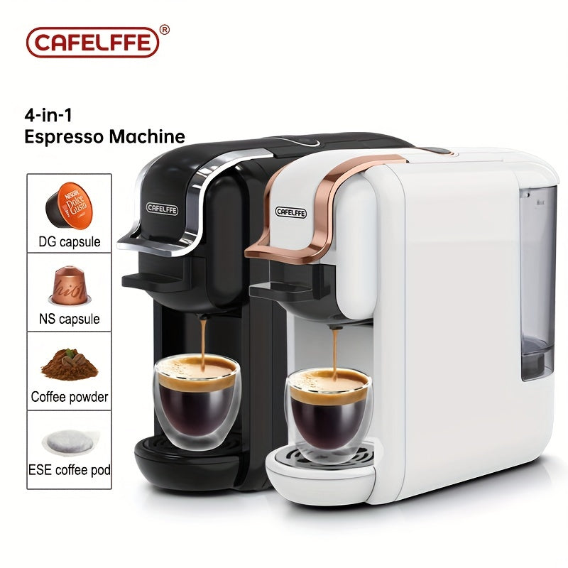 1pc Coffee Maker For Single Pods CAFELFFE 4 In 1 Coffee Machine Hot/Cold Dolce Gusto Milk Nespresso Capsule ESE Pod Ground Coffee Cafeteria 19Bar Teacher's Day Halloween Christmas Wedding Birthday Valentines Day Gift Coffee T