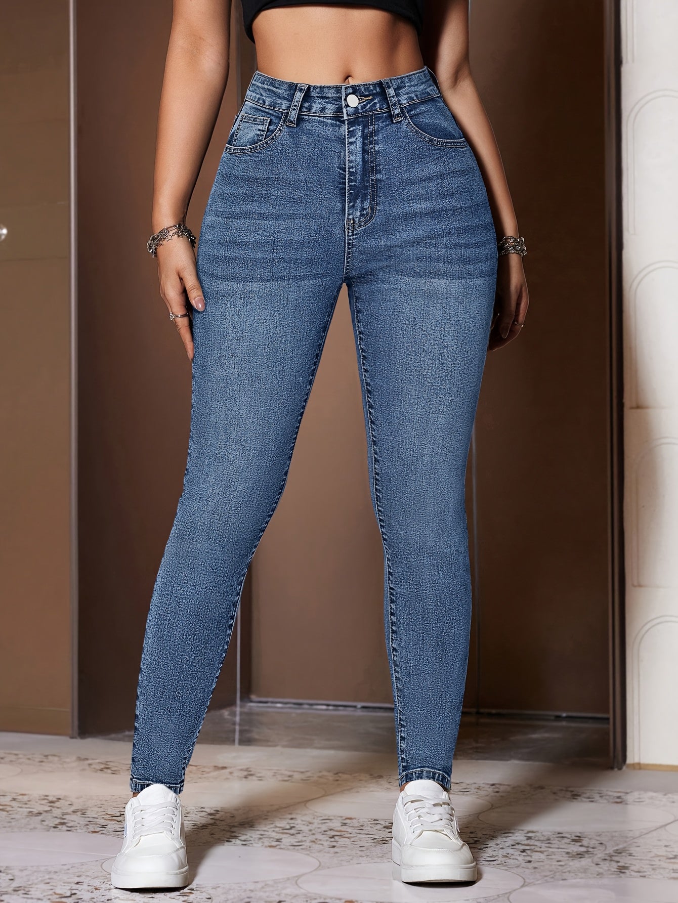 Women'S Stretch Denim Skinny Jeans -./MH
