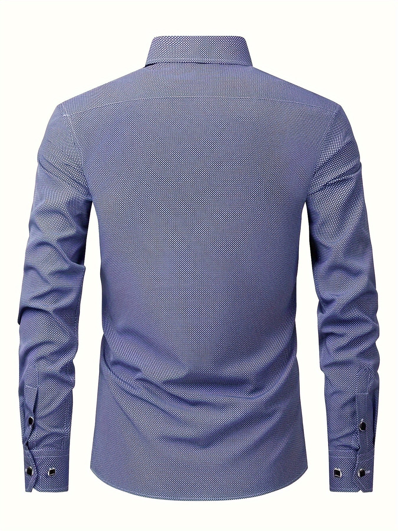 Men's Little Flowers Pattern Allover Print Lapel Collar Design Dress Shirts,