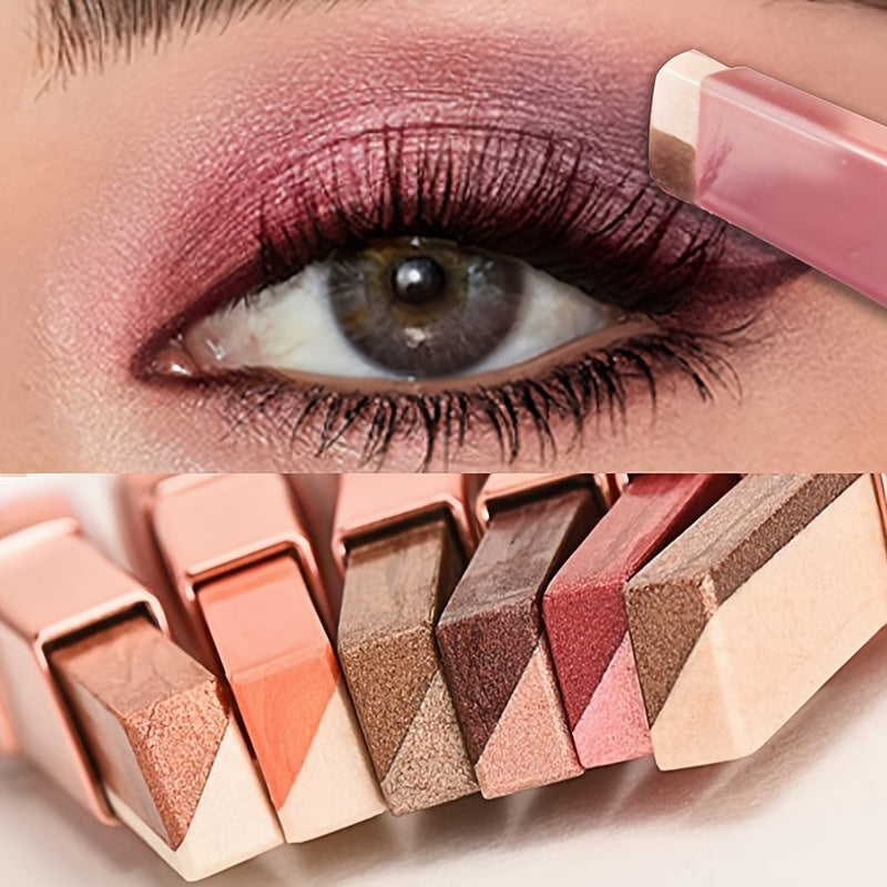 Lazy Eyeshadow Two Tone Gradient Glitter Eyeshadow Stick Waterproof Long .