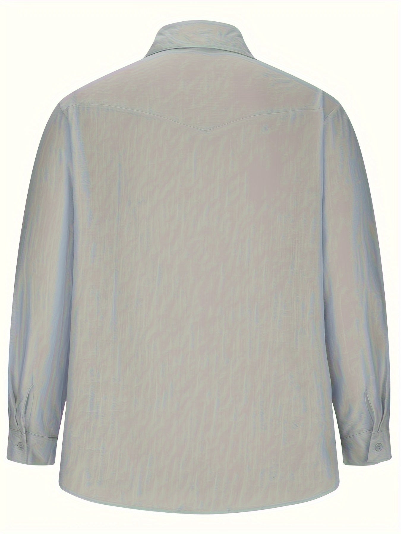 Mature Style Men's Cotton Linen Blend Casual Shirt - Lapel Collar Solid Color .