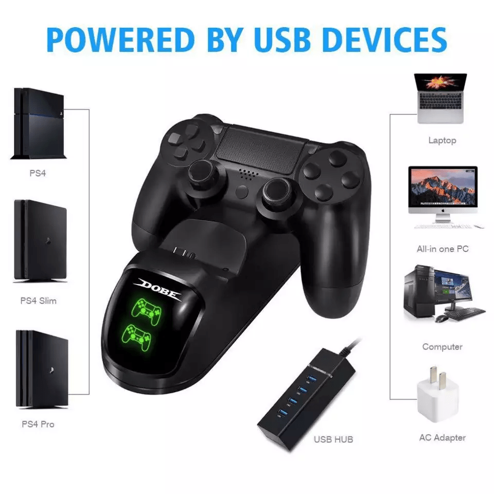 Controller Charger For PS4, Charging Dock Dual Controller Charger.