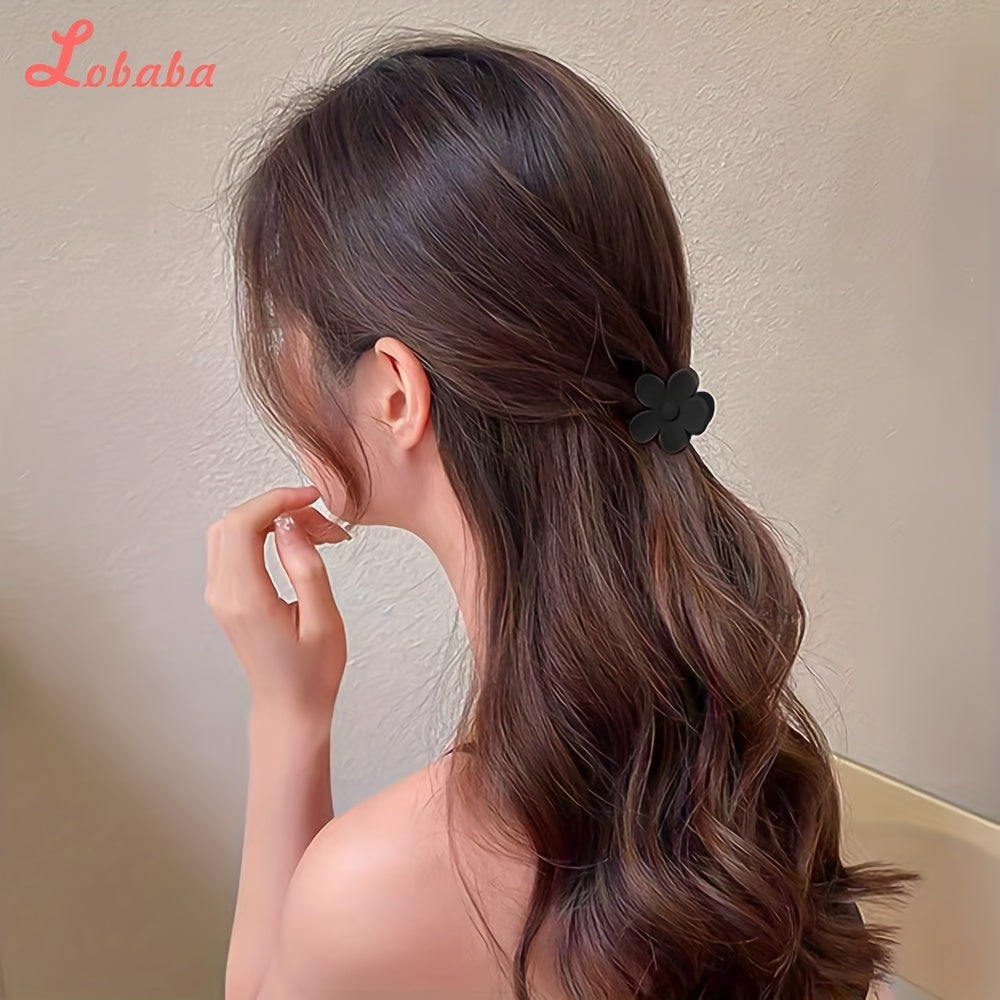 10pcs Solid Color Hair Grab Clips, Butterfly Shaped Hair Claw Clips,