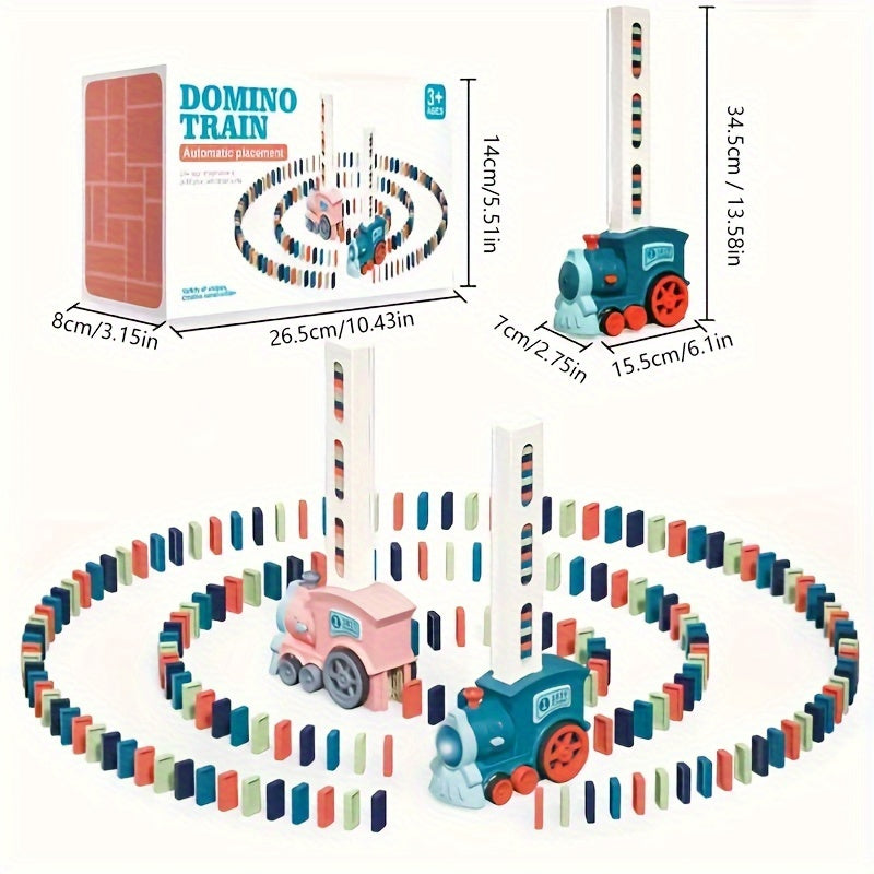 Domino Electric Train Building And Stacking Toy Blocks Domino Set, As Halloween Gift