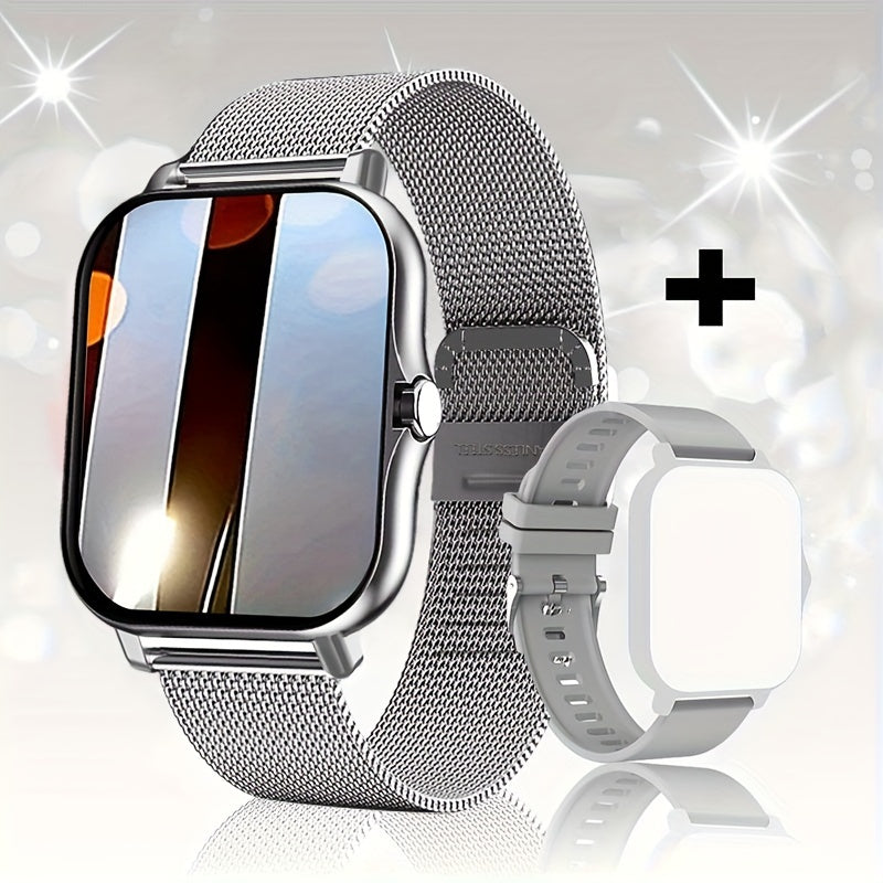 NEW Smart Watch 4.65cmInch With Wireless Calling/Receiving Multiple Sports Modes Sedentary Reminder Weather Forecast Message Notification Borderlessslim Design Multi-SportMode For Android & For IPhone For Men&Women AS A Gift