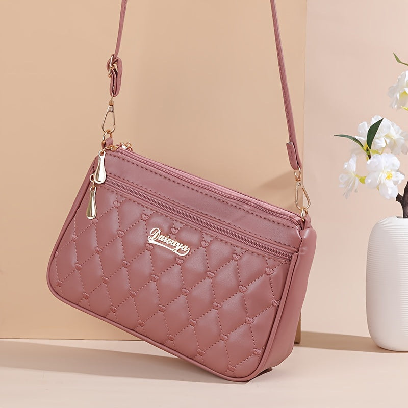 Fashionable Crossbody Bag with Multiple Layers And Large Capacity,