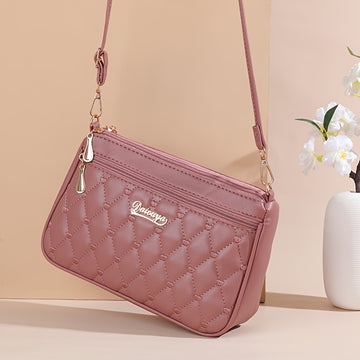 Fashionable Crossbody Bag with Multiple Layers And Large Capacity,