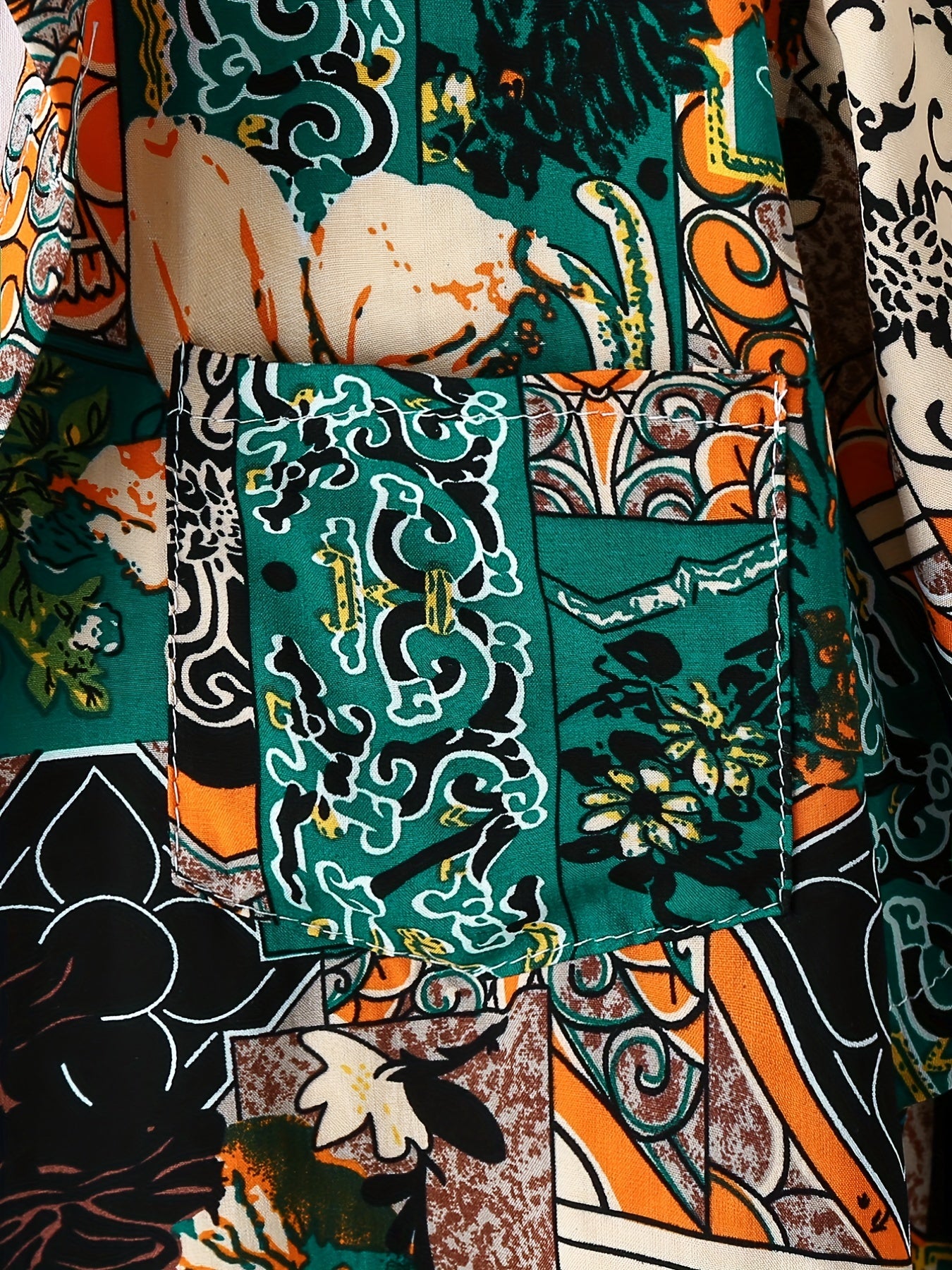 Boys Flower Print Outfit Short Sleeves Button Down Shirt .