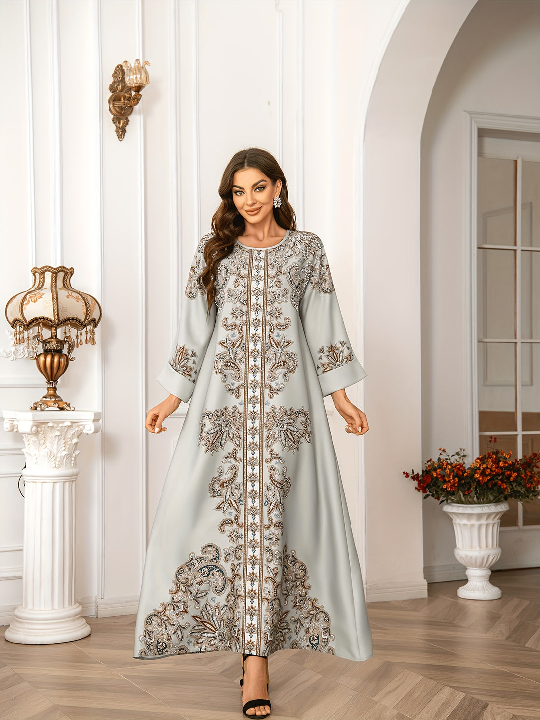 Women's Middle Eastern Abaya Jellabiya Dress ./MH