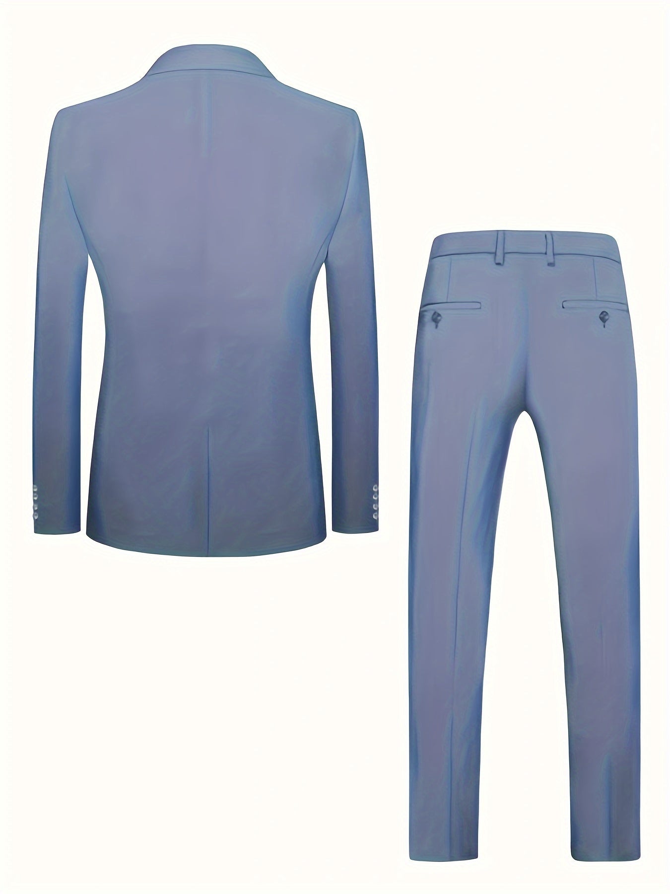 Men's Elegant 3pcs Suit Set: Long Sleeve Blazer,