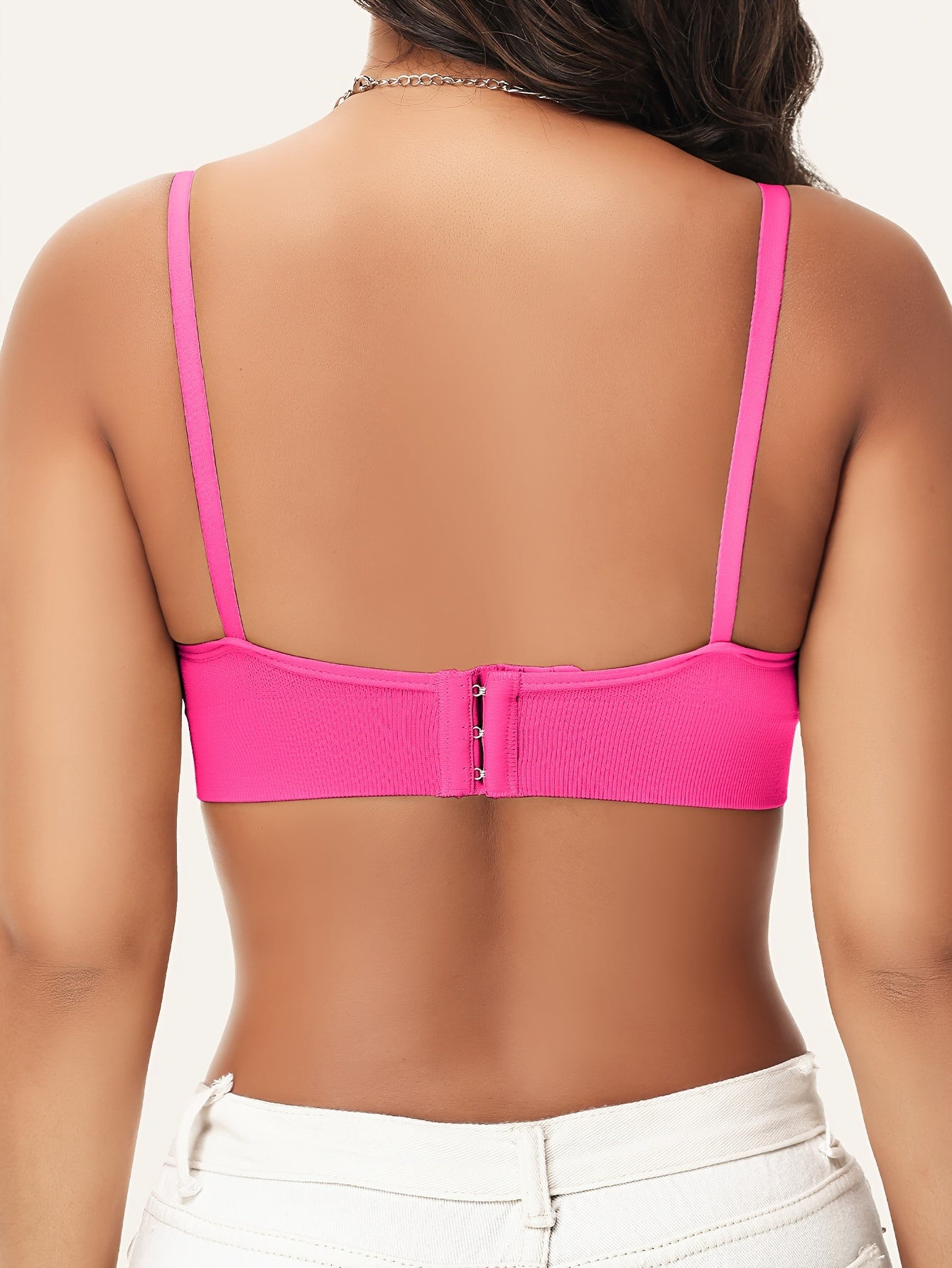 1pc Women's Wireless Bra - No Underwire, Removable Pads '/MH