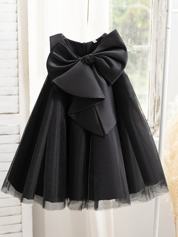 Girls Adorable Big Bow Princess Dress Birthday Party One Year Birthday Gift For Kids