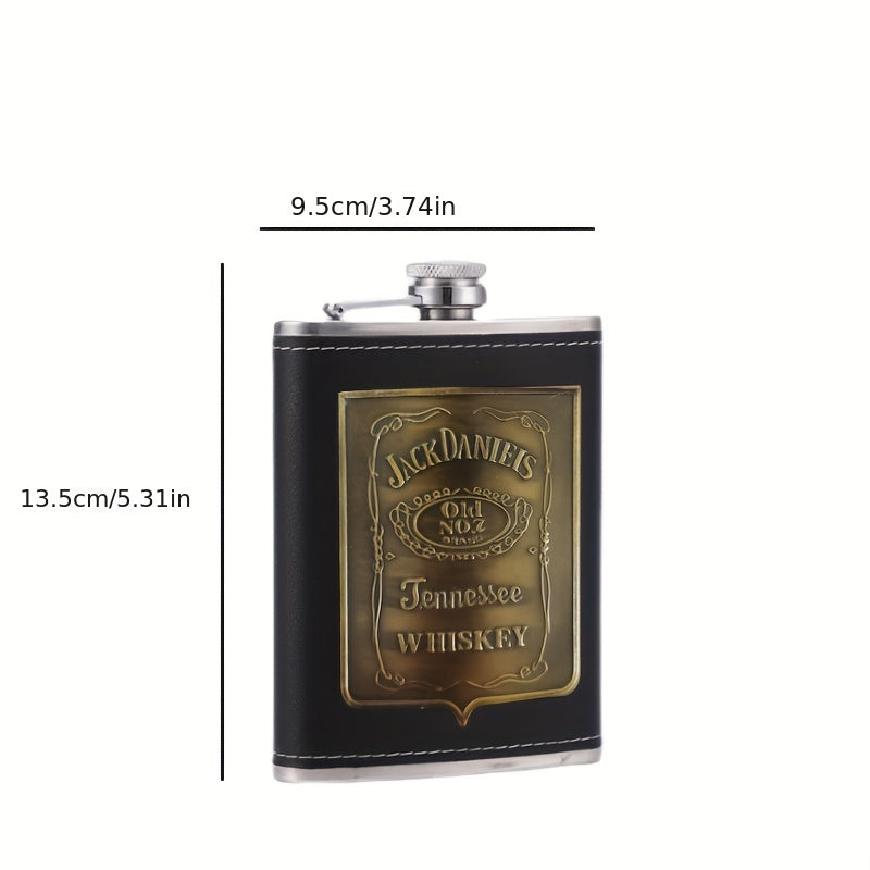 1pc 8oz Flask, Stainless Steel Square Flask, The Best for Man's Butt Flask, Novel Love Expression Gift for Family, Friends, Christmas Gift, Beverage