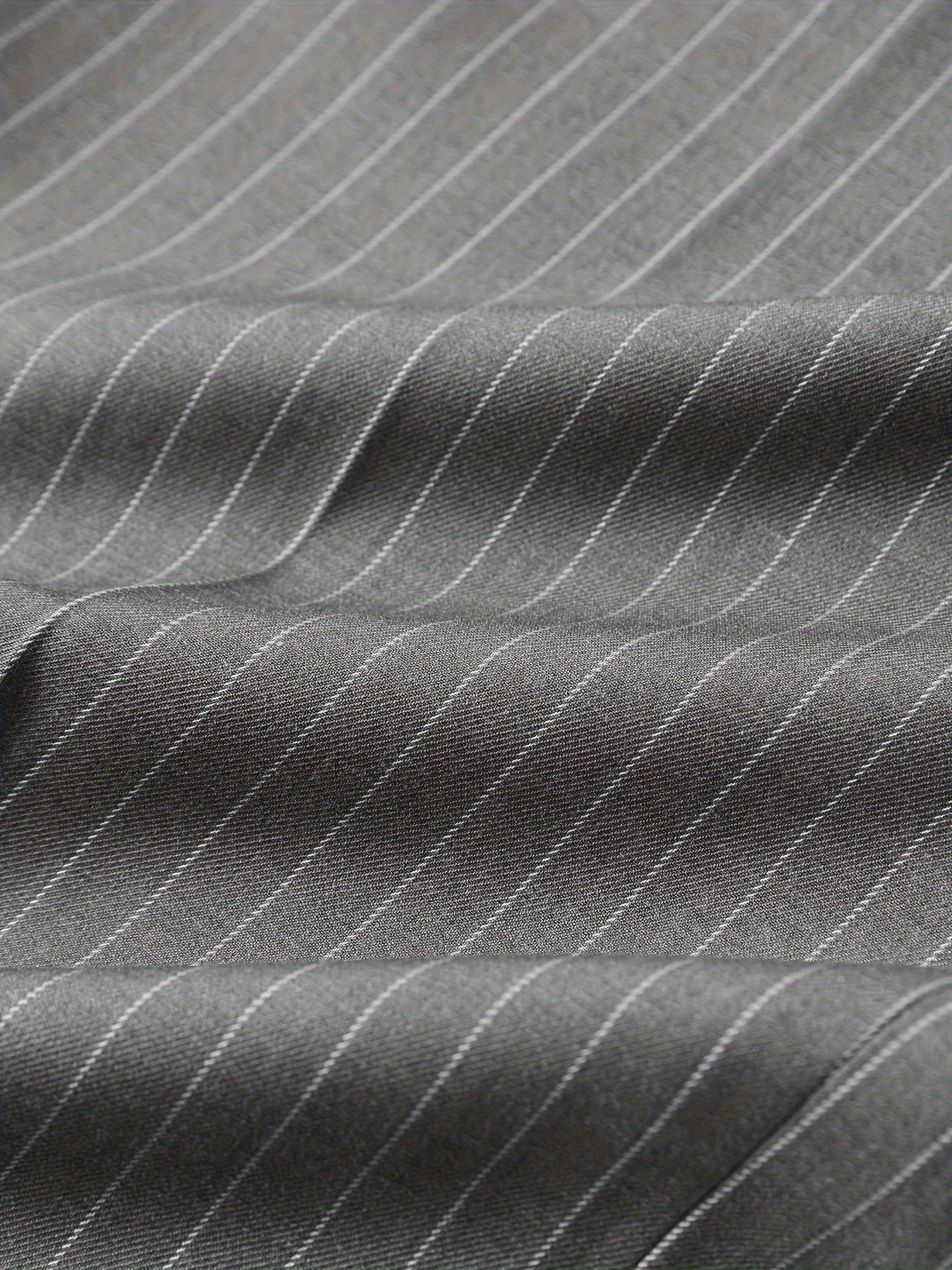 2-Piece Men's Light Business Style Double Breasted Striped Suit Set,