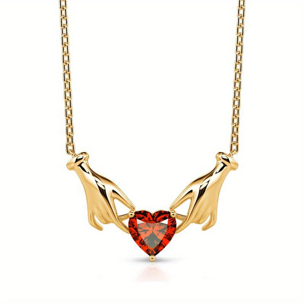Creative Fashion Elegant Heart Shaped Pendant Necklace Decoration Accessories Girls Festival Birthday Confession Gift