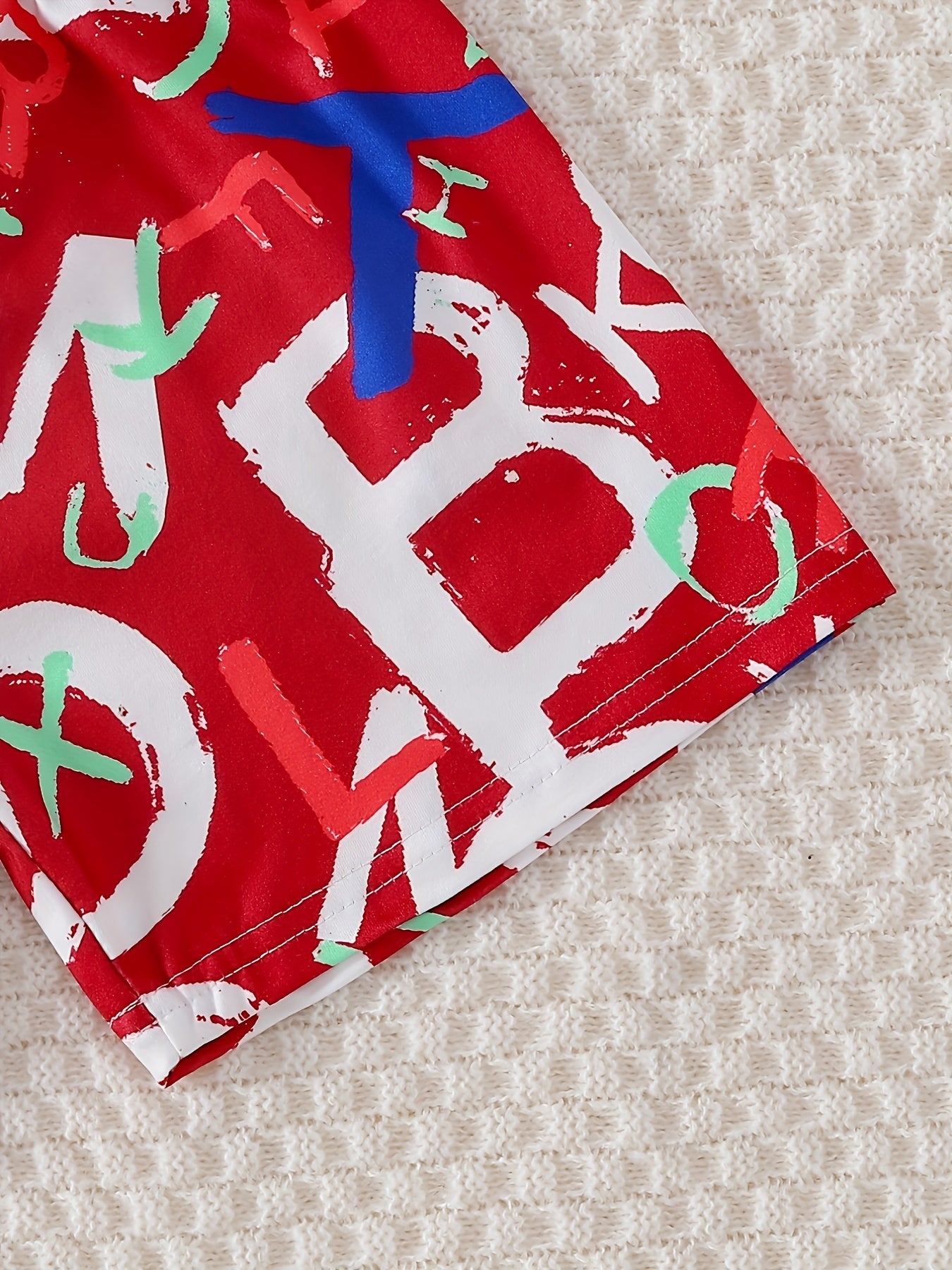 Boys Dinosaur Casual Outfit Round Neck T-shirt.