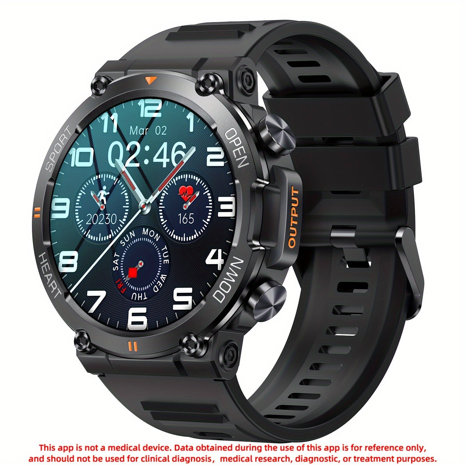 SENBONO Men'S Smart Watch Round 3.53cm Big Screen
