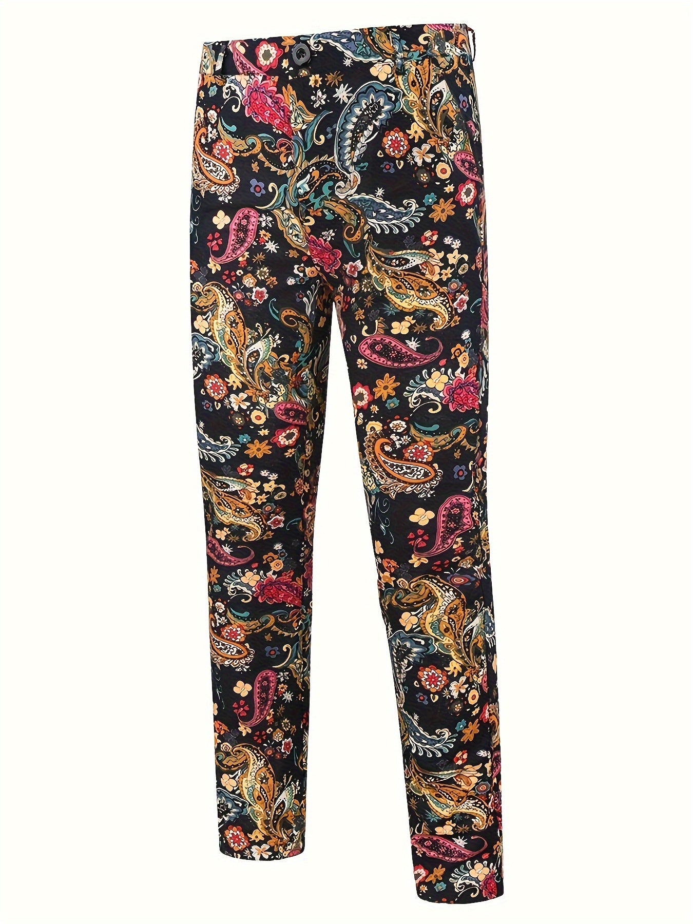 2pcs/set Suits, Men's Colorful Lapel Blazer & Pants,