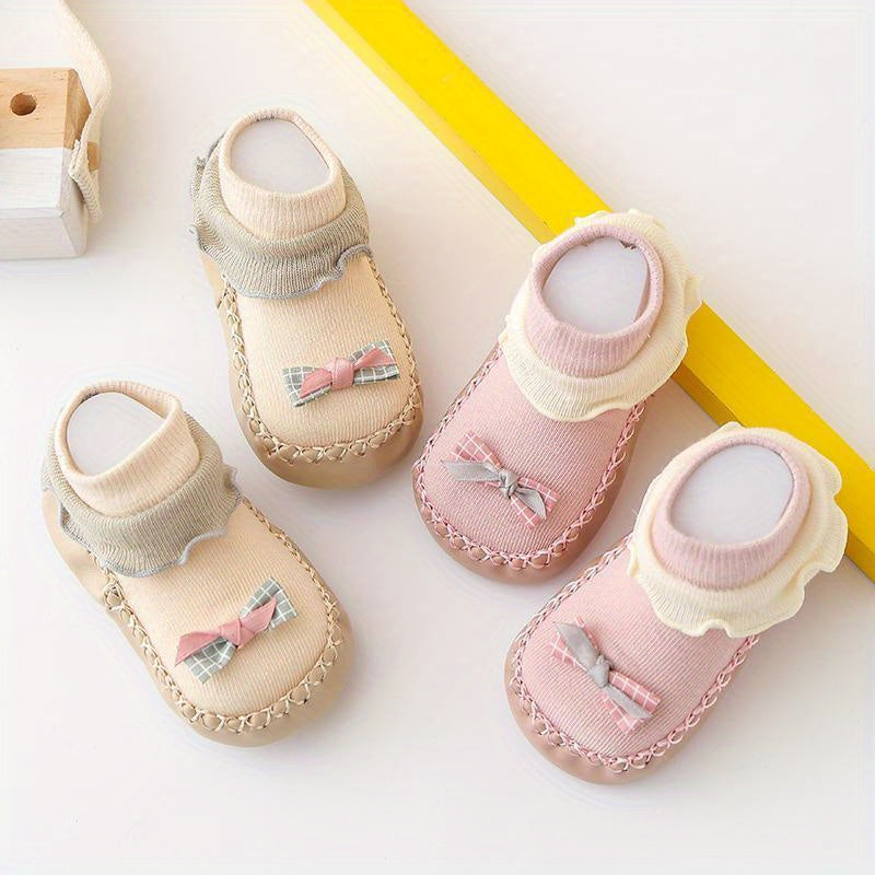 Spring And Autumn Cartoon Baby Leather Bottom Socks, /MH